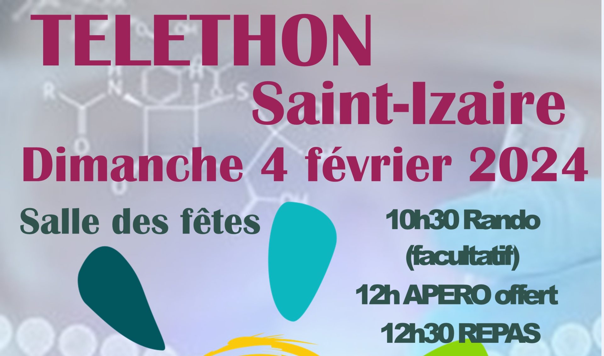 Lire la suite à propos de l’article TELETHON : TOUS ENSEMBLE LE DIMANCHE 4 FEVRIER 2024 CONTRE LES MALADIES NEUROMUSCULAIRES !